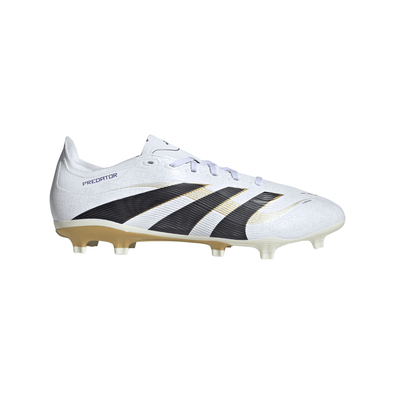 adidas Predator League FG Firm Ground Soccer Cleat -Cloud White / Core Black / Gold Metallic