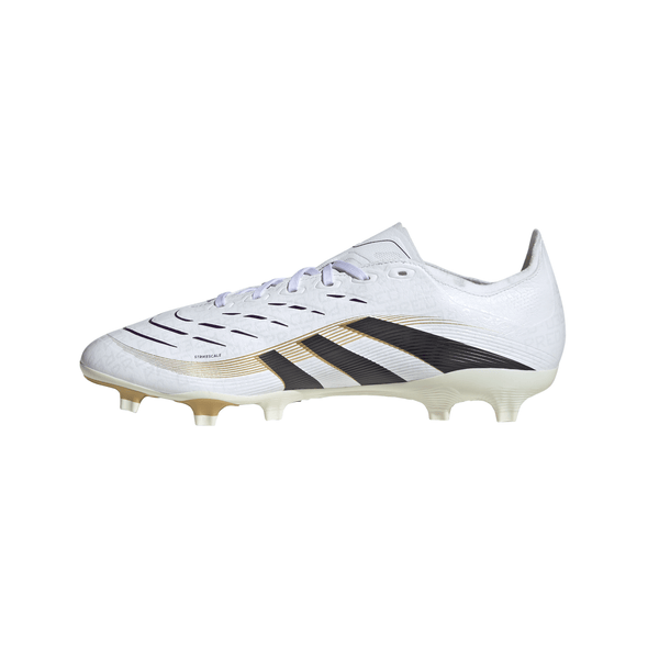 adidas Predator League FG Firm Ground Soccer Cleat -Cloud White / Core Black / Gold Metallic