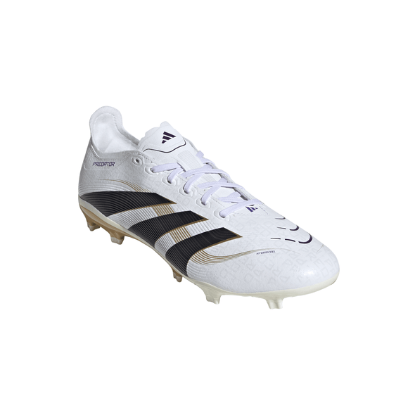 adidas Predator League FG Firm Ground Soccer Cleat -Cloud White / Core Black / Gold Metallic