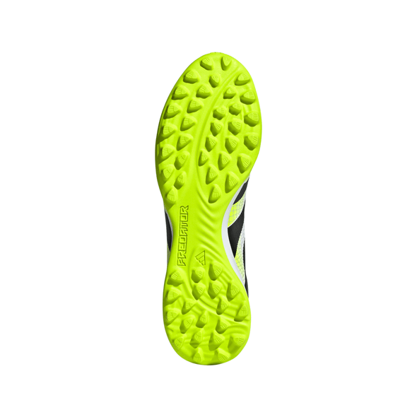 adidas Predator League Low TF Turf Soccer Cleat -  Cloud White / Core Black / Lucid Lemon