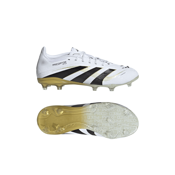 adidas Predator Elite FG Junior Firm Ground Soccer Cleat - 	Cloud White / Core Black / Gold Metallic