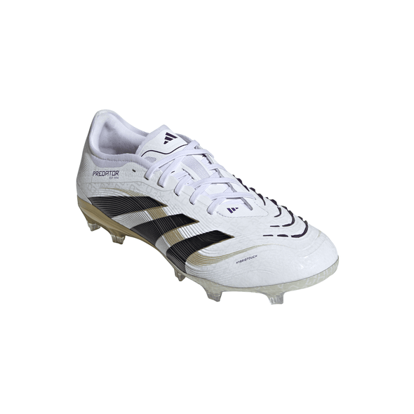 adidas Predator Pro FG Firm Ground Soccer Cleat - Cloud White / Core Black / Gold Metallic