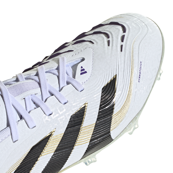 adidas Predator Pro FG Firm Ground Soccer Cleat - Cloud White / Core Black / Gold Metallic