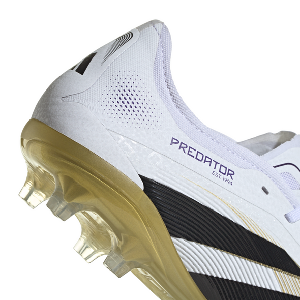 adidas Predator Pro FG Firm Ground Soccer Cleat - Cloud White / Core Black / Gold Metallic