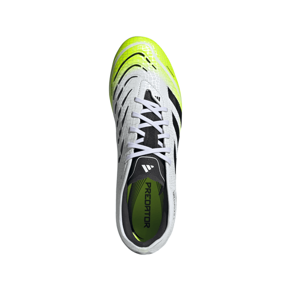 adidas Predator Pro FG Firm Ground Soccer Cleat - Cloud White / Core Black / Lucid Lemon