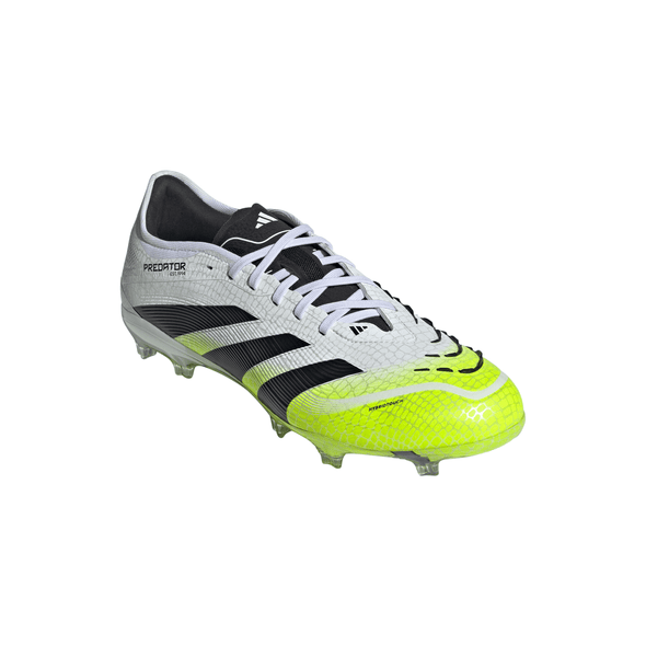 adidas Predator Pro FG Firm Ground Soccer Cleat - Cloud White / Core Black / Lucid Lemon