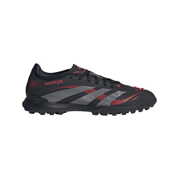 adidas Predator Pro TF Turf Soccer Cleat - Core Black / Grey Four / Lucid Red