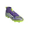 adidas F50 League Mid Junior FG/AG Firm/Artificial-Ground Soccer Cleats- Purple Rush / Cloud White / Lucid Lemon