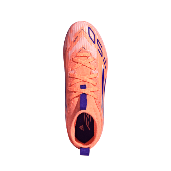 adidas F50 League Mid FG/AG Firm/Artificial-Ground Soccer Cleats- Beam Orange / Lucid Blue / Cloud White