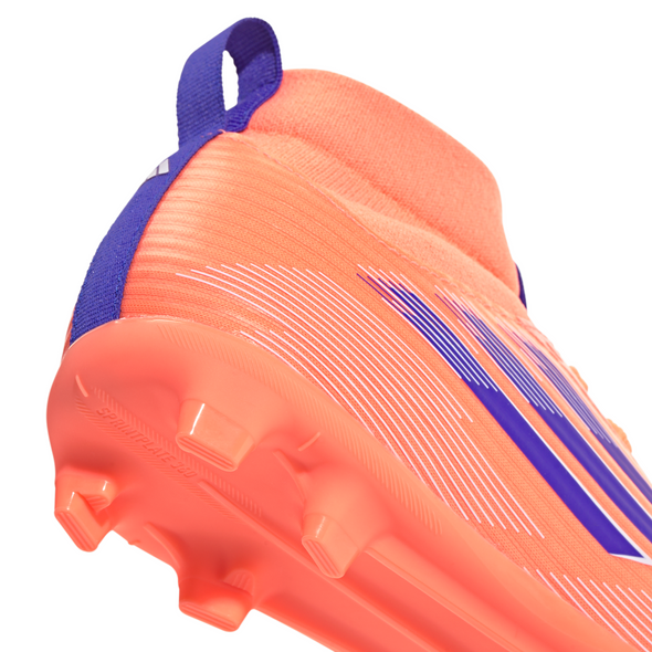 adidas F50 League Mid FG/AG Firm/Artificial-Ground Soccer Cleats- Beam Orange / Lucid Blue / Cloud White