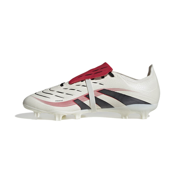 adidas Predator League FT FG Firm Ground Soccer Cleat - Off White/ Core Black/ Pure Ruby