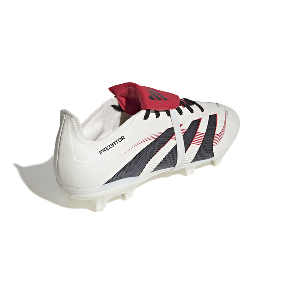 adidas Predator League FT FG Firm Ground Soccer Cleat - Off White/ Core Black/ Pure Ruby