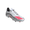 adidas Messi  F50 League FG Firm Ground Soccer Cleats-Cloud White / Lucid Red / Silver Metallic