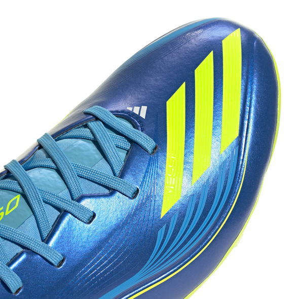 adidas Messi F50 League FG Firm Ground Soccer Cleats-Team Royal Blue/Solar Yellow/Semi Blue Burst