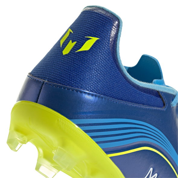 adidas Messi F50 League FG Firm Ground Soccer Cleats-Team Royal Blue/Solar Yellow/Semi Blue Burst
