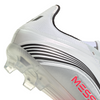 adidas F50 Elite Messi Junior FG Firm Ground Soccer Cleats-Cloud White / Lucid Red / Silver Metallic