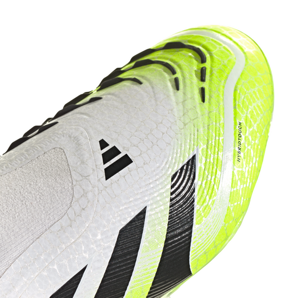adidas Predator Elite Laceless FG Junior Firm Ground Soccer Cleat - Cloud White/ Core Black/Lucid Lemon