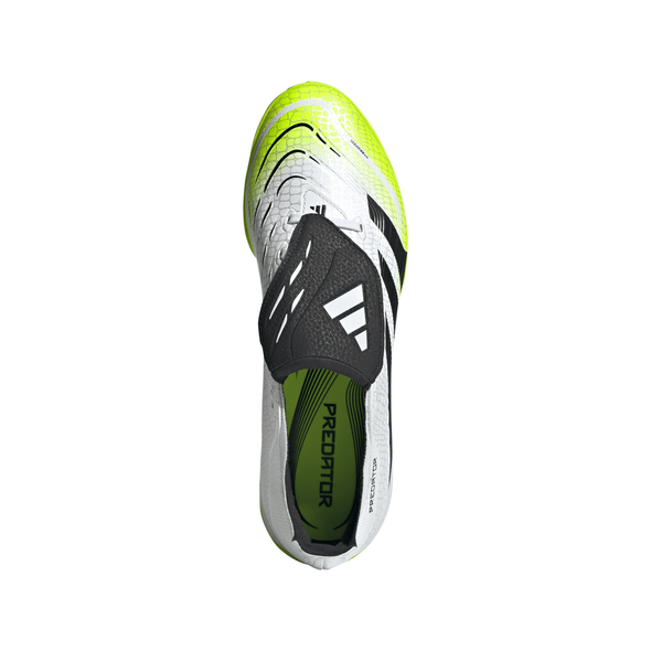 adidas Predator League FoldTongue Turf Soccer Cleat - Cloud White / Core Black / Lucid Lemon