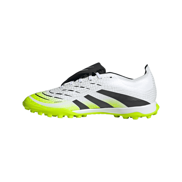 adidas Predator League FoldTongue Turf Soccer Cleat - Cloud White / Core Black / Lucid Lemon