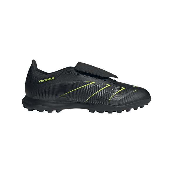 adidas Predator League Low TF Turf Soccer Cleat -Core Black / Carbon / Lucid Lemon