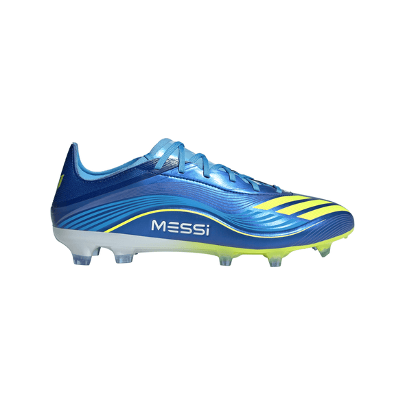 adidas Messi F50 Pro FG Firm Ground Soccer Cleats-Team Royal Blue/Solar Yellow/Semi Blue Burst