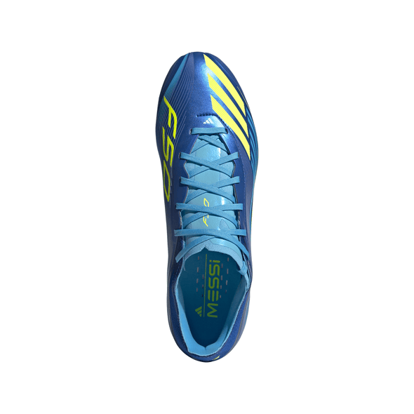 adidas Messi F50 Pro FG Firm Ground Soccer Cleats-Team Royal Blue/Solar Yellow/Semi Blue Burst