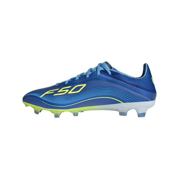 adidas Messi F50 Pro FG Firm Ground Soccer Cleats-Team Royal Blue/Solar Yellow/Semi Blue Burst