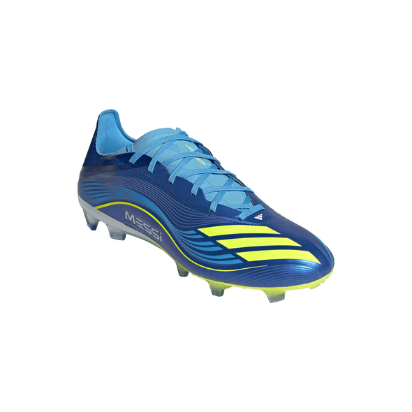 adidas Messi F50 Pro FG Firm Ground Soccer Cleats-Team Royal Blue/Solar Yellow/Semi Blue Burst