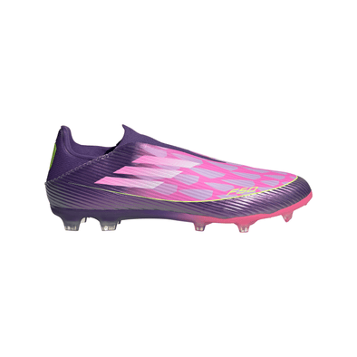 adidas F50 League Laceless Lamine Yamal FG Firm Ground Soccer Cleats- Purple / Cloud White / Lucid Lemon