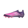 adidas F50 League Laceless Lamine Yamal FG Firm Ground Soccer Cleats- Purple / Cloud White / Lucid Lemon
