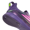 adidas F50 League Laceless Lamine Yamal Kids Indoor Soccer Shoes- Purple / Cloud White / Lucid Lemon