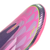 adidas F50 League Laceless Lamine Yamal Kids Indoor Soccer Shoes- Purple / Cloud White / Lucid Lemon