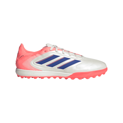adidas Copa Pure 3 Pro TF Turf Soccer Cleats-Off White / Lucid Blue / Signal Coral