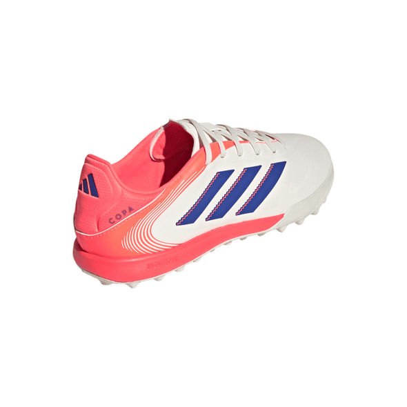 adidas Copa Pure 3 League TF Turf Soccer Cleat - Off White / Lucid Blue / Signal Coral