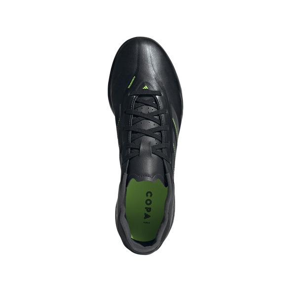 adidas Copa Pure 3 League TF Turf Soccer Cleat -Core Black / Dgh Solid Grey / Lucid Lemon