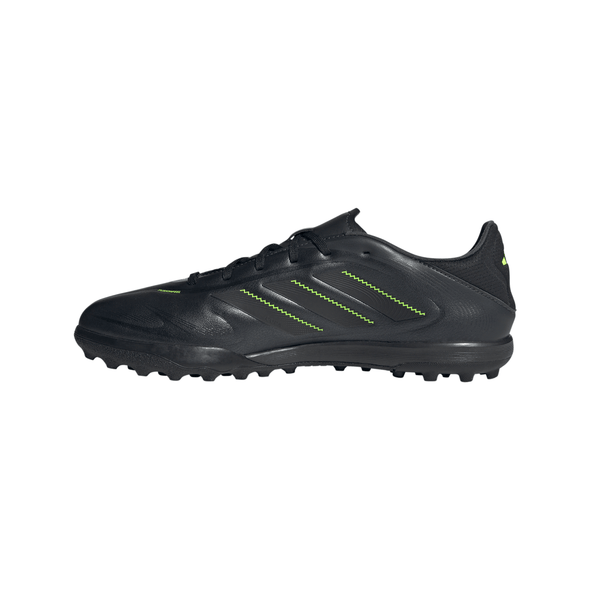 adidas Copa Pure 3 League TF Turf Soccer Cleat -Core Black / Dgh Solid Grey / Lucid Lemon