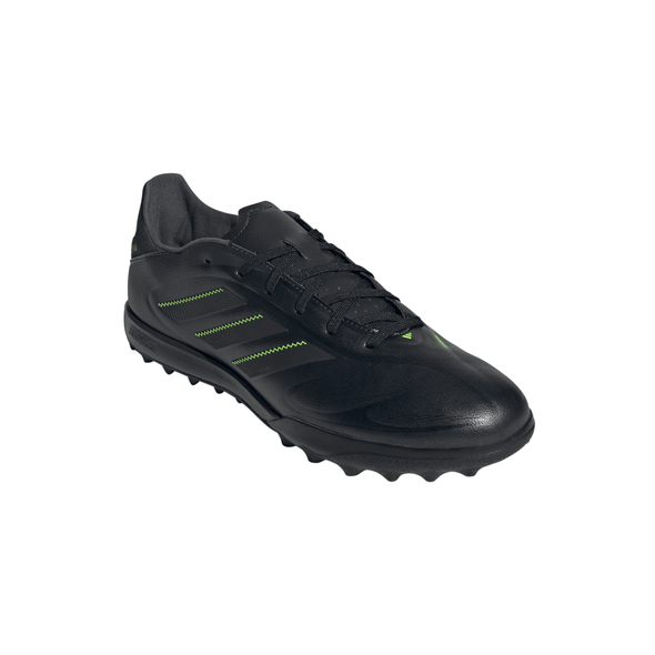 adidas Copa Pure 3 League TF Turf Soccer Cleat -Core Black / Dgh Solid Grey / Lucid Lemon