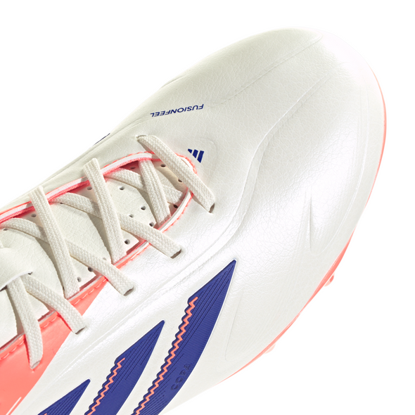 adidas Copa Pure 3 League FG Junior Firm Ground Soccer Cleats - Off White / Lucid Blue / Signal Coral