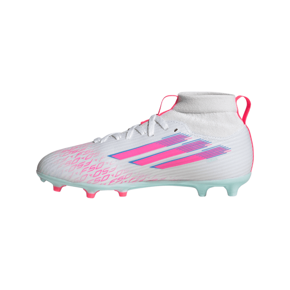 adidas F50 Sparkfusion League Kids Firm Ground/Artificial Grass FG/AG- Cloud White / Lucid Pink / Cloud White