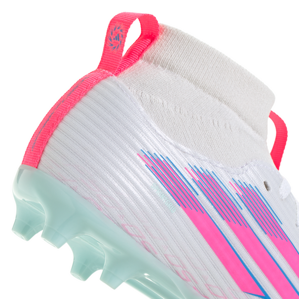adidas F50 Sparkfusion League Kids Firm Ground/Artificial Grass FG/AG- Cloud White / Lucid Pink / Cloud White