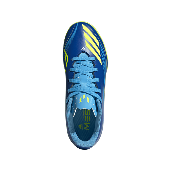 adidas F50 Messi Junior Club TF Turf Soccer Cleats-Team Royal Blue/Solar Yellow/Semi Blue Burst