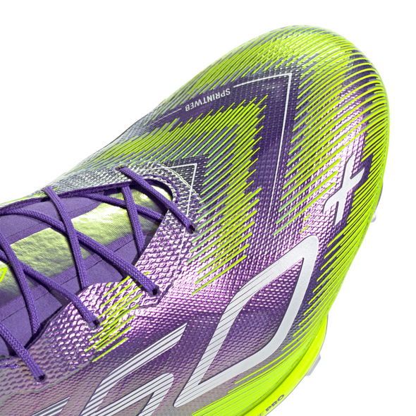 adidas F50+ Elite FG Firm Ground Soccer Cleat - Purple Rush / Cloud White / Lucid Lemon