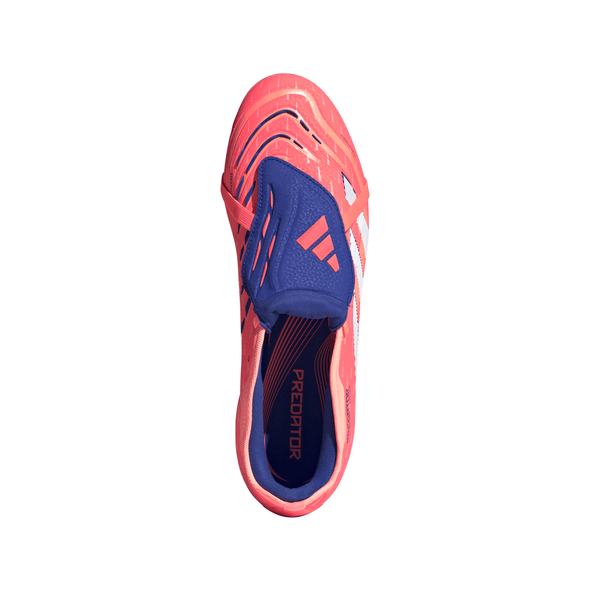 adidas Predator Pro Fold Tongue FT FG Firm Ground Soccer Cleat -Signal Coral / Cloud White / Beam Orange