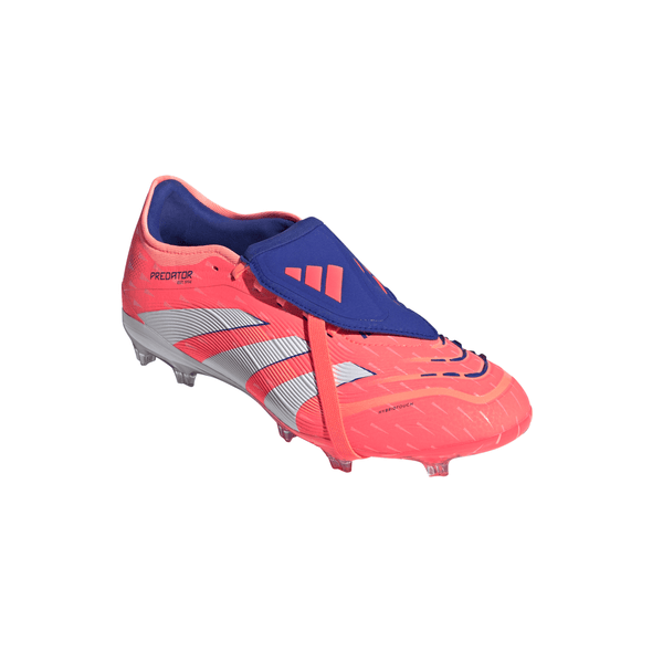 adidas Predator Pro Fold Tongue FT FG Firm Ground Soccer Cleat -Signal Coral / Cloud White / Beam Orange
