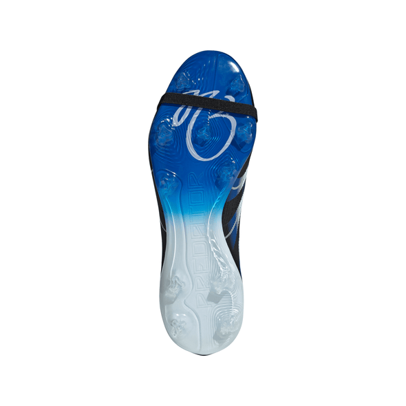 adidas Predator Jude Bellingham League FoldTongue FG Firm Ground Soccer Cleats- Core Black / Cloud White / Glow Blue