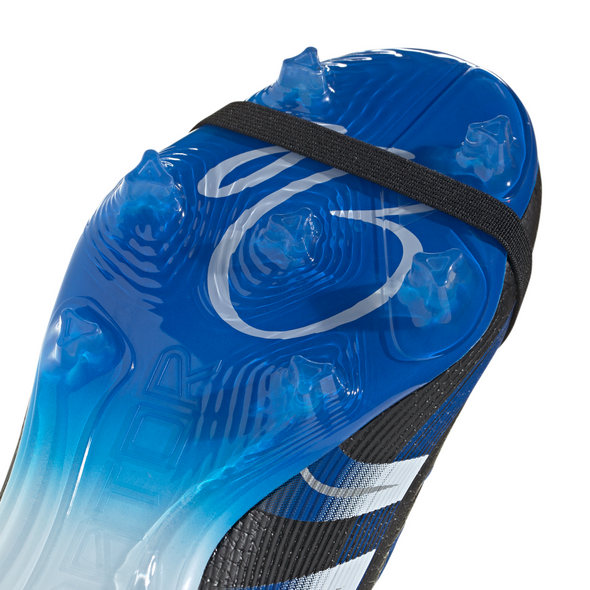 adidas Predator Jude Bellingham League FoldTongue FG Firm Ground Soccer Cleats- Core Black / Cloud White / Glow Blue
