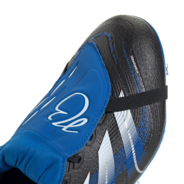 adidas Predator Jude Bellingham League FoldTongue FG Firm Ground Soccer Cleats- Core Black / Cloud White / Glow Blue