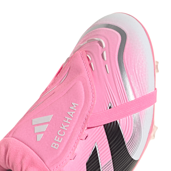 adidas Predator Beckham Pro Fold Tongue FG Firm Ground Soccer Cleat -Beam Pink / Cloud White / Core Black