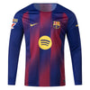 Men's Replica Nike Raphinha Barcelona Long Sleeve Home Jersey 25/26