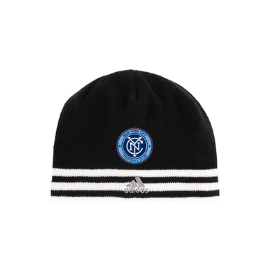 NYCFC Year-Round Program adidas Leverage Knit Beanie Black/White